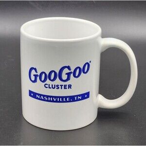 Goo Goo Cluster What A Cluster! Mug Coffee Cup Nashville TN White Blue 10 oz